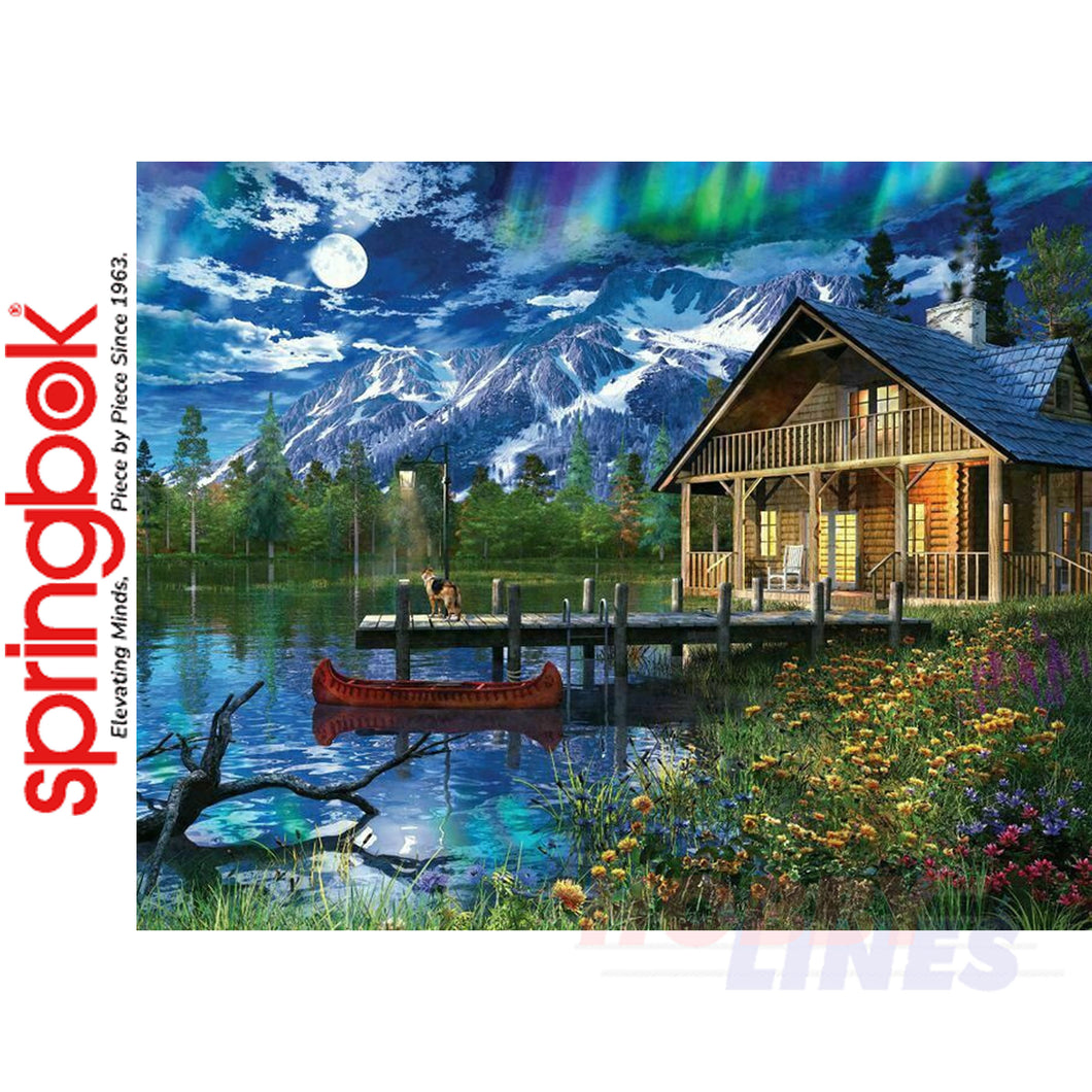 MOON CABIN RETREAT 1000 piece SPRINGBOK Jigsaw Puzzle Random Cut Super Deluxe