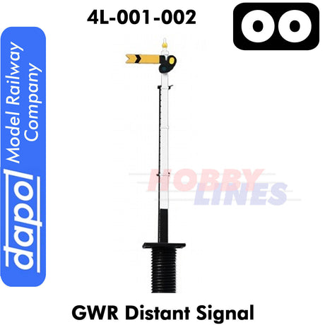 SIGNAL GWR DISTANT Semaphore with LEDs Easi-Fit Dapol 4L-001-002