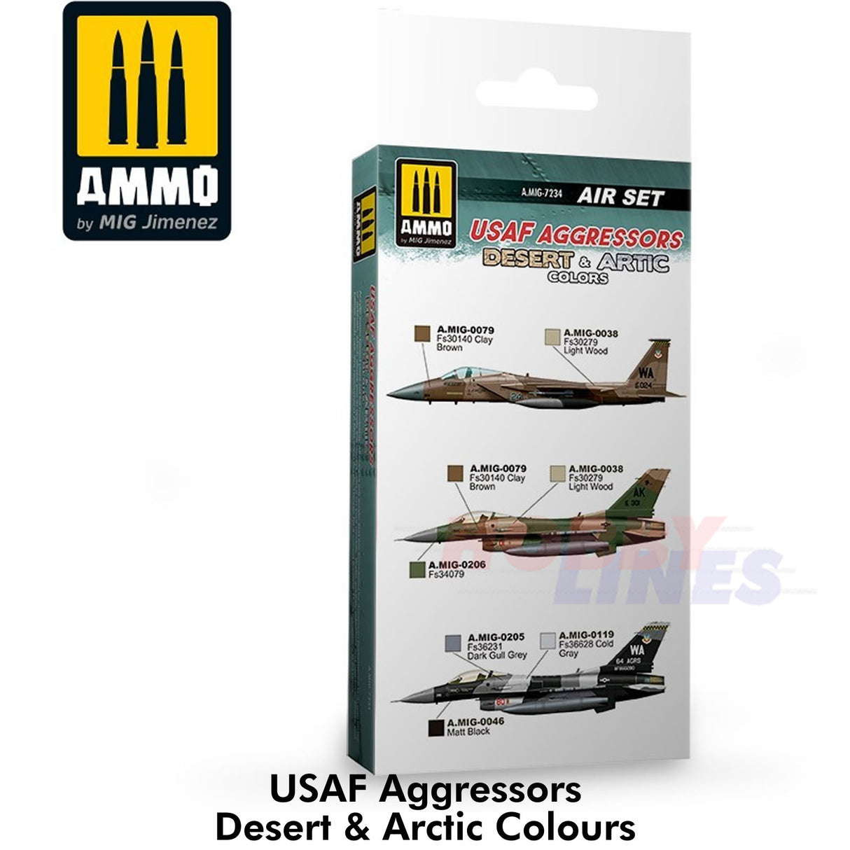 USAF Aggressors Desert & Artic Colours - 6 x 17ml Jars | Ammo by Mig Jimenez | MIG7234