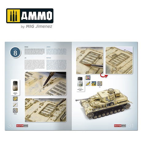Solution Book 19 - How to Paint WWII German D.A.K.Vehicles (English, Castellano, Français, Deutsch) | Ammo by Mig Jimenez | MIG6602