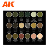 Adam Wilder - WWII & Modern US Colours - 3G Acrylic Paint x 18  | AK Interactive | AK11763