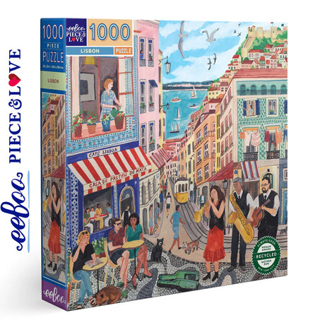 eeBoo LISBON 1000 pc Square Jigsaw Puzzle Super Deluxe PZTLSB