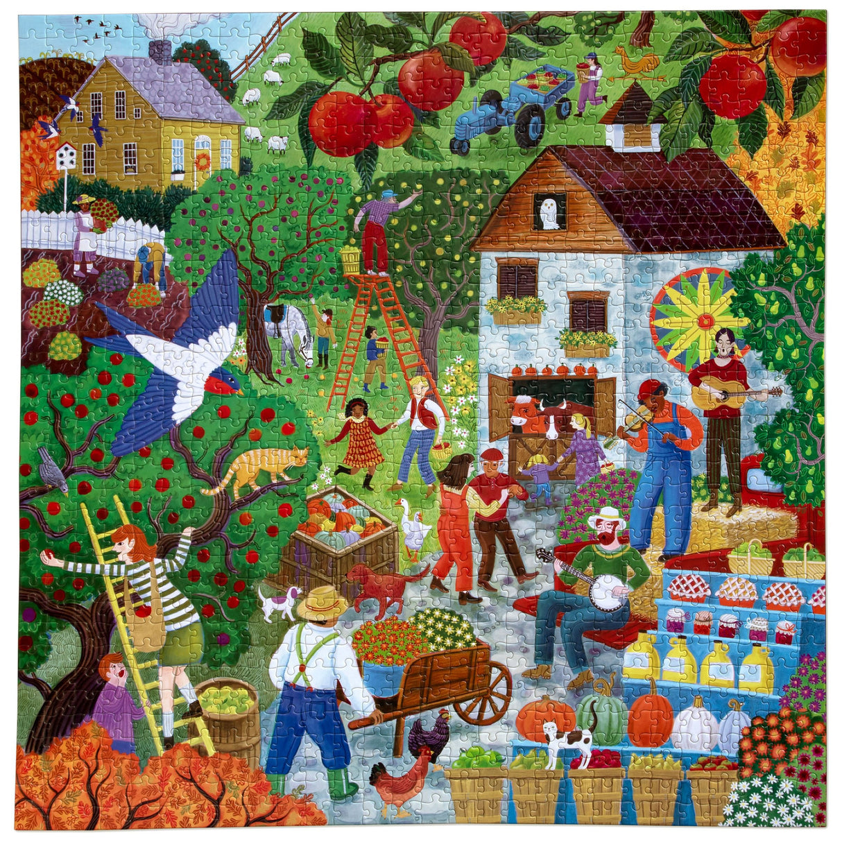 Fall Apple Picking 1000pc Puzzle | eeBoo |PZT382