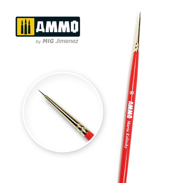 Marta Kolinsky Fine Brush - 00 | Ammo by Mig Jimenez | MIG8709