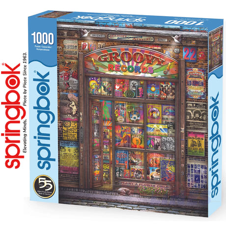 GROOVEY RECORDS 1000 piece SPRINGBOK Jigsaw Puzzle Random Cut Super Deluxe