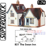 Pub SWANN INN 1:72 Scale OO HO Gauge Railways Building Series B B21 SuperQuick