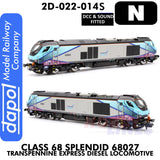 Class 68 Splendid 68027 Transpennine Express - DCC & Sound | Dapol |  2D-022-015S