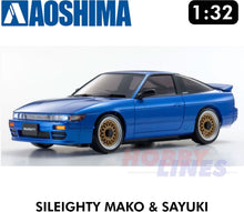 Load image into Gallery viewer, NISSAN 180SX SILEIGHTY MAKO &amp; SAYUKI &quot;Initial D&quot; 1:32 model kit Aoshima 00898
