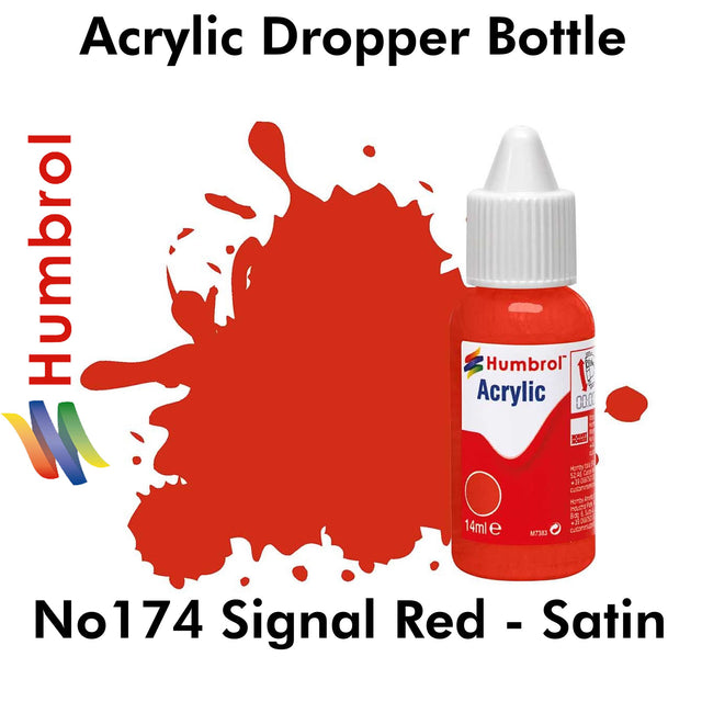Acrylic Dropper - No 174 Signal Red - Satin | Humbrol | DB0174