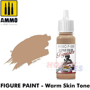 Ammo ACRYLIC COLOUR for FIGURES 17ml jar agitator ball Full Range Mig Jimenez