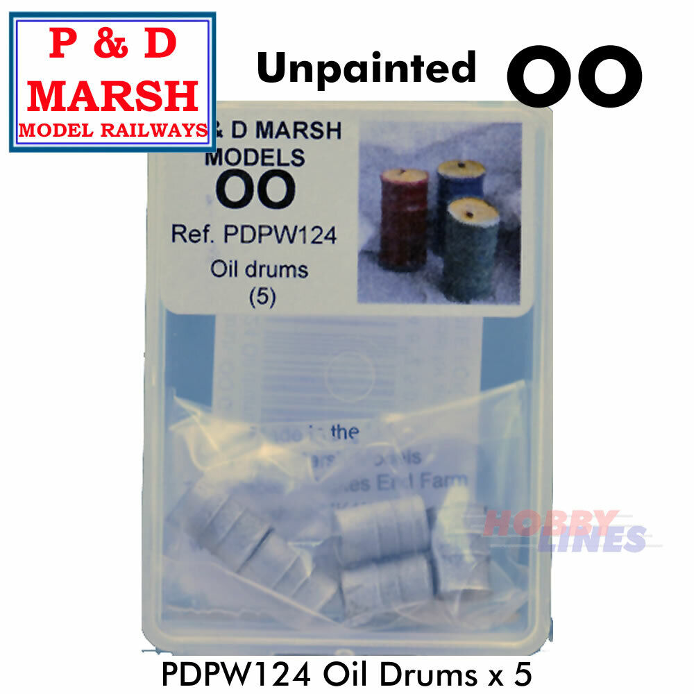 Oil Drums x 5 - Unpainted | P&D Marsh | PW124