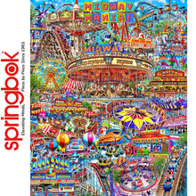 Load image into Gallery viewer, MIDWAY MANIA 1000 pc Funfair SPRINGBOK Jigsaw Puzzle Random Cut Super Deluxe
