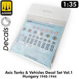 Axis Tanks & Vehicles DECAL SET Vol 1 - Hungary 1940-1944 Insignia | Ammo by Mig Jimenez 