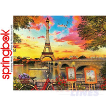 Load image into Gallery viewer, PARIS SUNSET 1000 piece SPRINGBOK Jigsaw Puzzle Random Cut Super Deluxe
