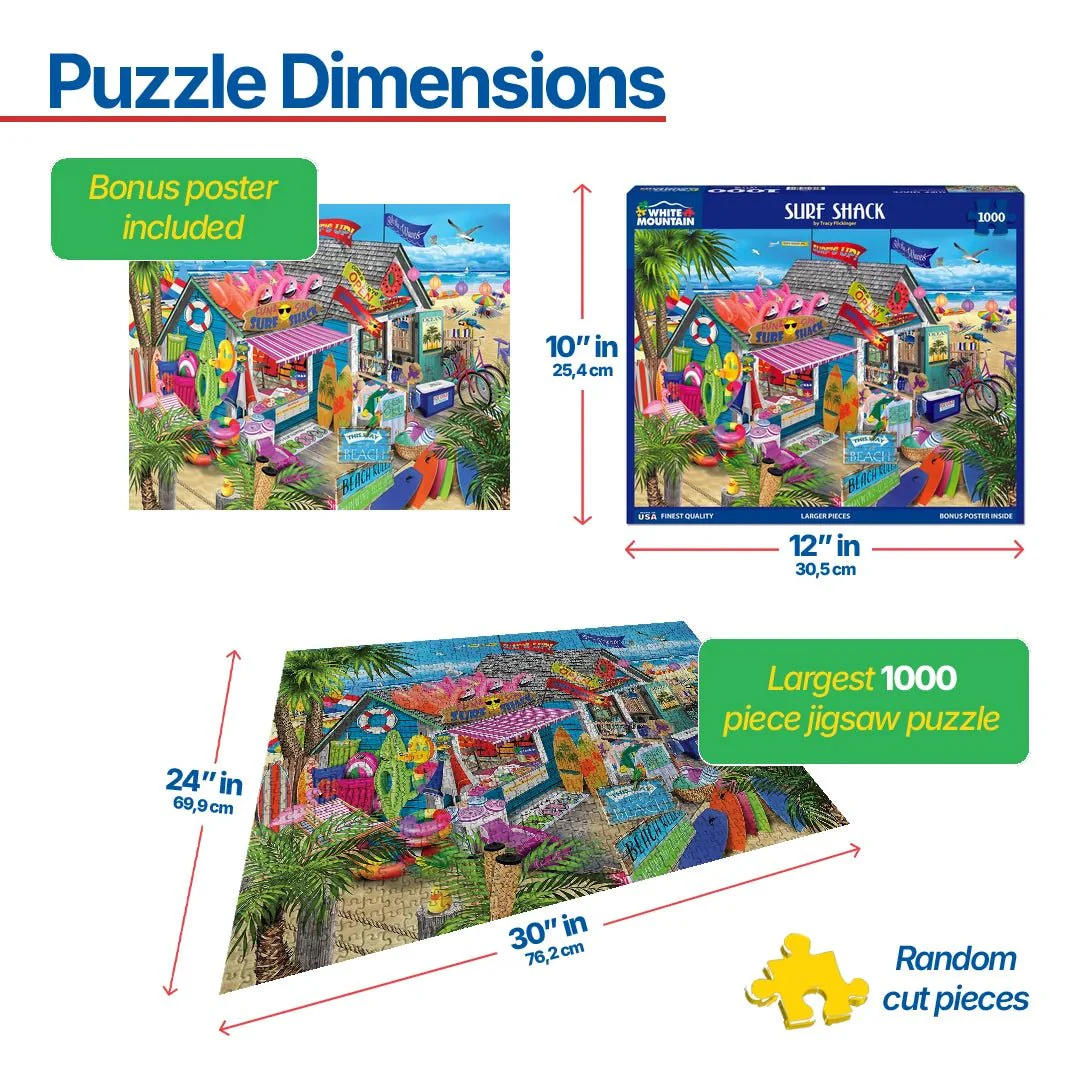 Surf Shack - 1000pc Puzzle | White Mountain | 1842pz