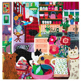 eeBoo PETS IN THE KITCHEN 1000 pc Square Jigsaw Puzzle Super Deluxe PZT121