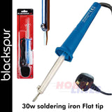 30W Soldering Iron Flat Tip | Blackspur | 77501