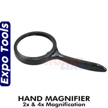 Load image into Gallery viewer, HAND MAGNIFIER 4x AND 2x Magnification Glass Expo Tools 73880
