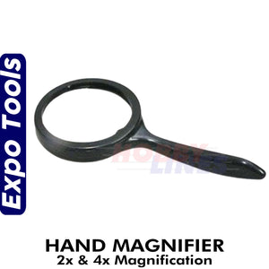 HAND MAGNIFIER 4x AND 2x Magnification Glass Expo Tools 73880