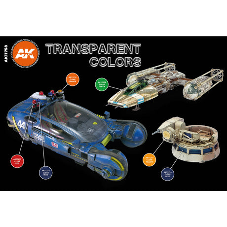 Transparent Colours - 3G Acrylic Paint x 6 | AK interactive | AK11758