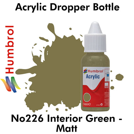 Acrylic Dropper - No. 226 Interior Green - Matt | Humbrol | DB0226