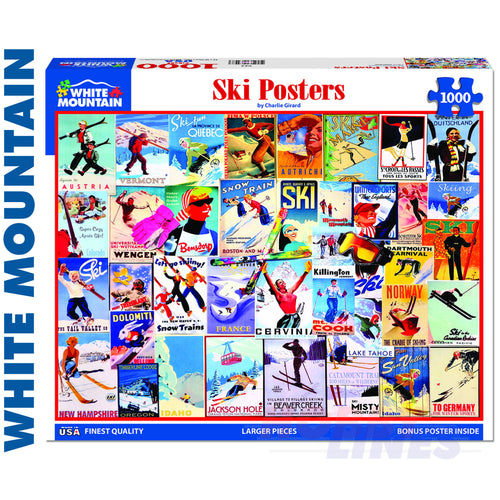 Ski Posters 1000 Piece Jigsaw Puzzle 932