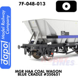 MGR HAA Coal Wagon Blue Cradle - #350651 | Dapol | 7F-048-013