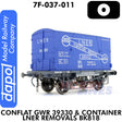 Conflat GWR 39330 & Container LNER Removals BK818 - Wagon | Dapol | 7F-037-011