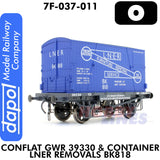 Conflat GWR 39330 & Container LNER Removals BK818 - Wagon | Dapol | 7F-037-011