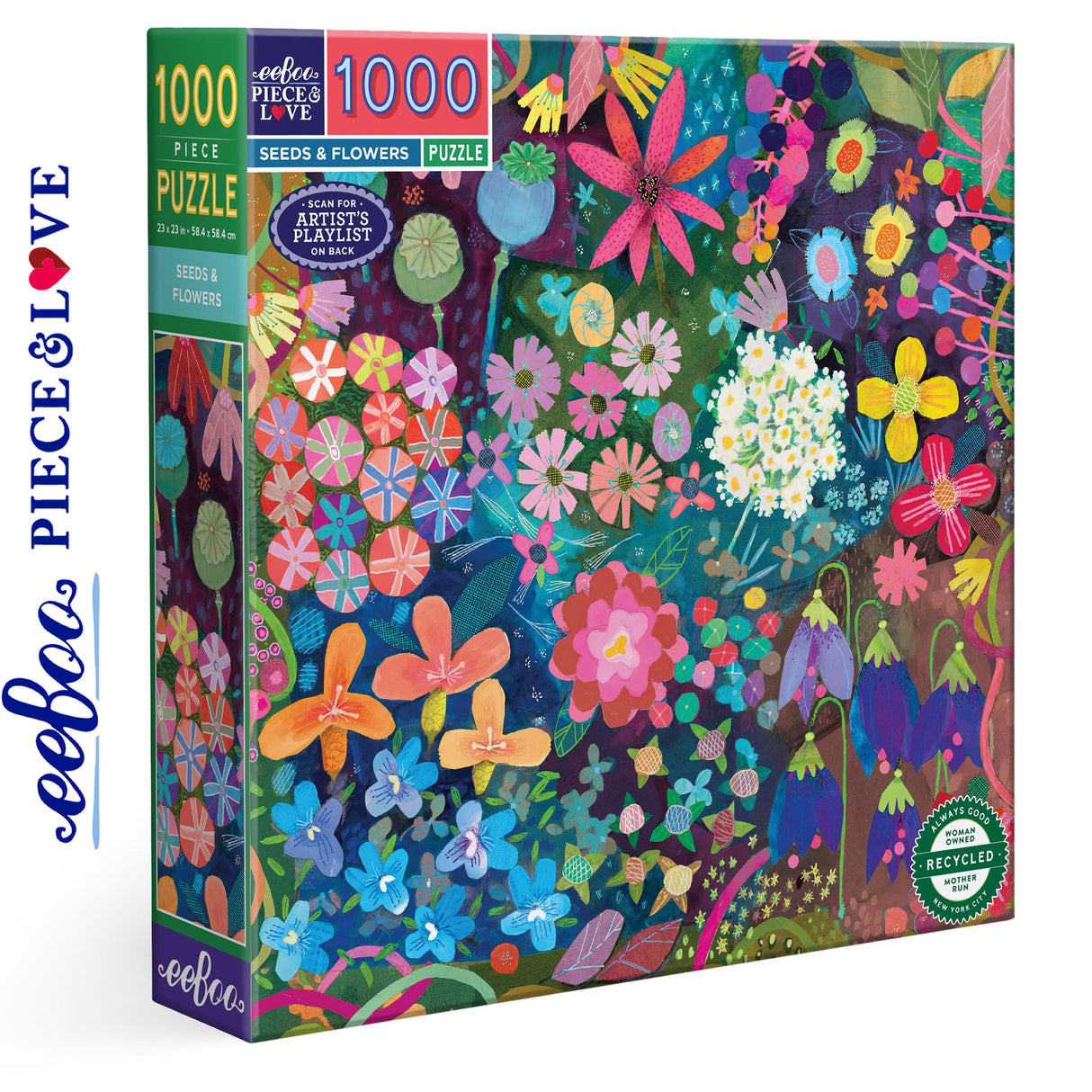 Seeds & Flowers 1000 pc Puzzle | eeBoo |PZT740