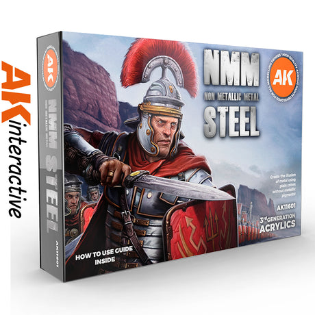 Non Metallic Metal Steel - 3G Acrylic Paint x 6  | AK interactive | AK11601