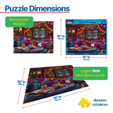 Winter Book Haven - 1000pc Puzzle | White Mountain | 2187pz