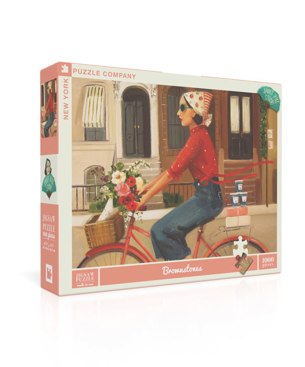 BROWNSTONES New York Puzzle Company 1000pc Jigsaw 