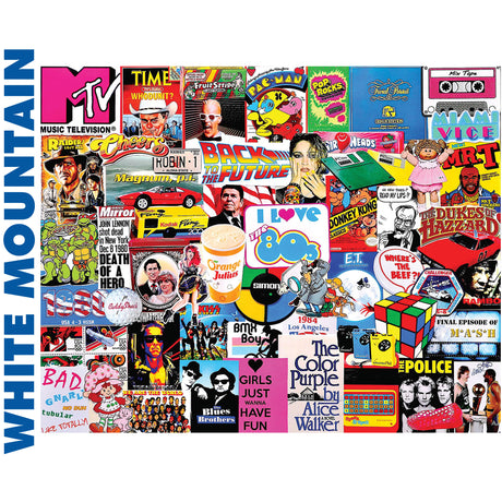 I LOVE THE 1980's 1000 pc super deluxe Jigsaw Puzzle WHITE MOUNTAIN 1525