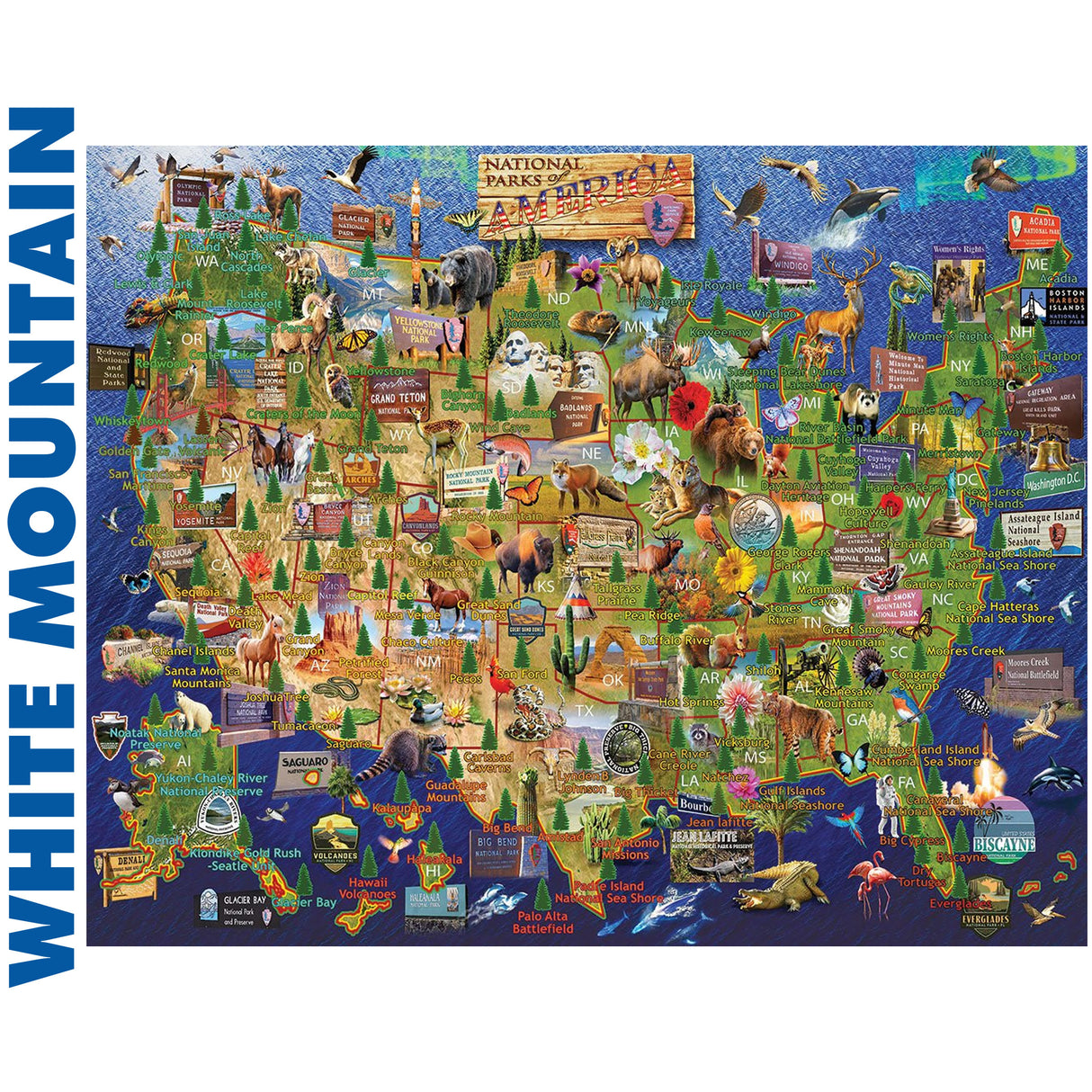 National Parks of America - 1000pc Puzzle | White Mountain | 1976pz