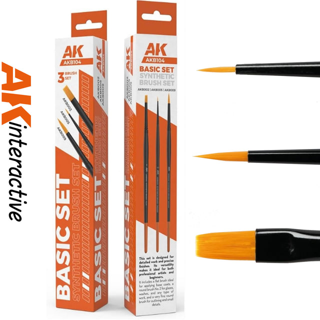 Basic Set - Synthetic Brush x 3 Set | AK interactive | AKB104