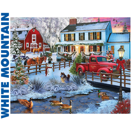 Christmas on the Farm - 1000pc Puzzle | White Mountain | 1716pz