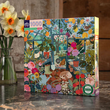eeBoo ENGLISH GREENHOUSE 1000 pc Square Jigsaw Puzzle Super Deluxe PZTENG