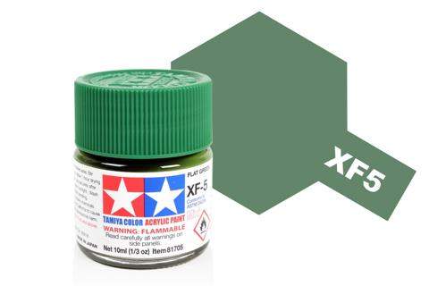 Acrylic Mini Paint - Xf-5 Flat Green | Tamiya | TM81705