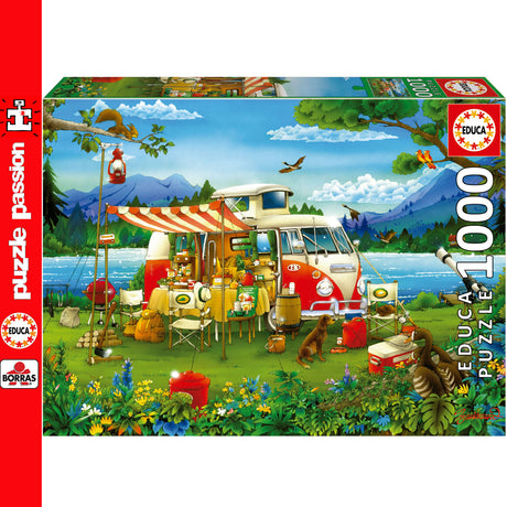 Educa CAMPING HOLIDAY 1000pc Super Deluxe Jigsaw Puzzle 19922