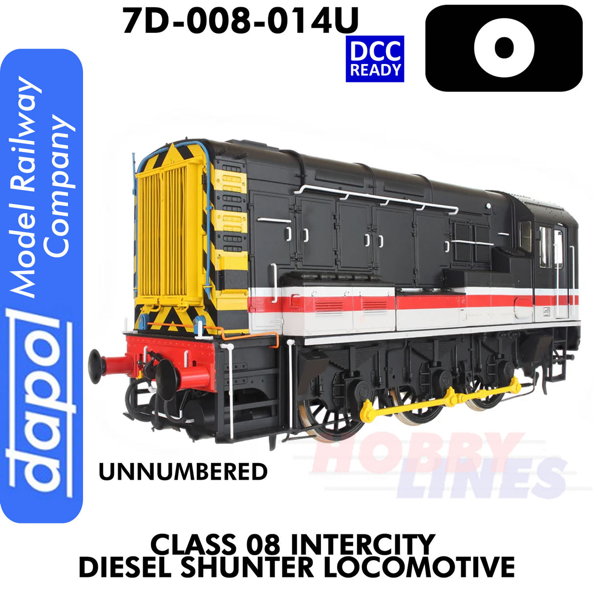 Class 08 Intercity Unnumbered Diesel Shunter Locomotive - DCC Ready | Dapol | 7D-008-014U
