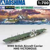 HMS VICTORIOUS Aircraft Carrier British WWII 1:700 kit AOSHIMA 06962