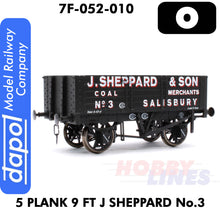 Load image into Gallery viewer, 5 Plank 9 Ft J Sheppard No3 1:43 O gauge Dapol 7F-052-010
