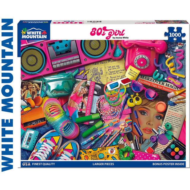 80s Girl - 1000pc Puzzle | White Mountain | 1974pz