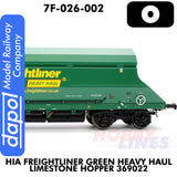 HIA Freightliner Green Heavy Haul Limestone Hopper 369022 | Dapol | 7F-026-002