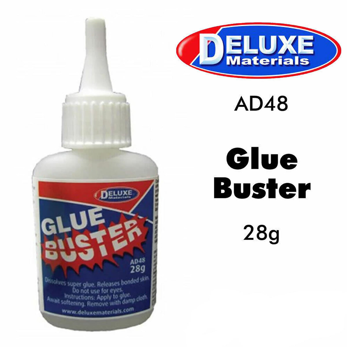 GLUE BUSTER 28g cyano debonder/dissolver superglue AD48 Deluxe Materials