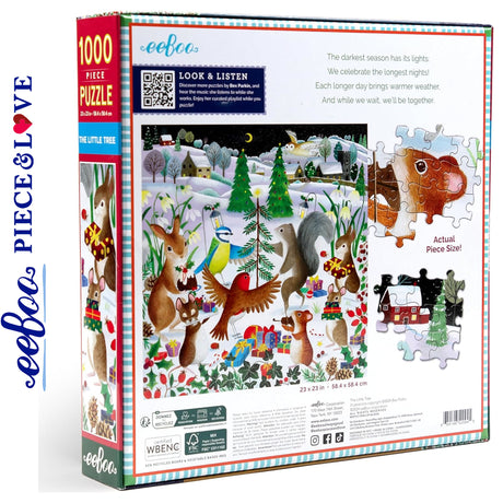 eeBoo THE LITTLE TREE 1000 pc Square Jigsaw Puzzle Super Deluxe PZTTLT