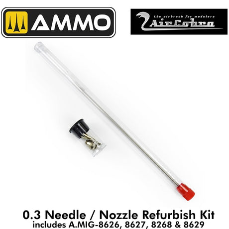 AIRCOBRA Airbrush Spare Parts - 4 piece set | Ammo by Mig Jimenez | MIG8630