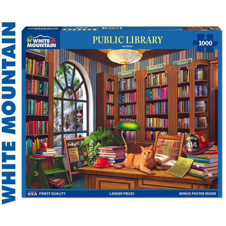 Public Library - 1000pc Puzzle | White Mountain | 2154pz