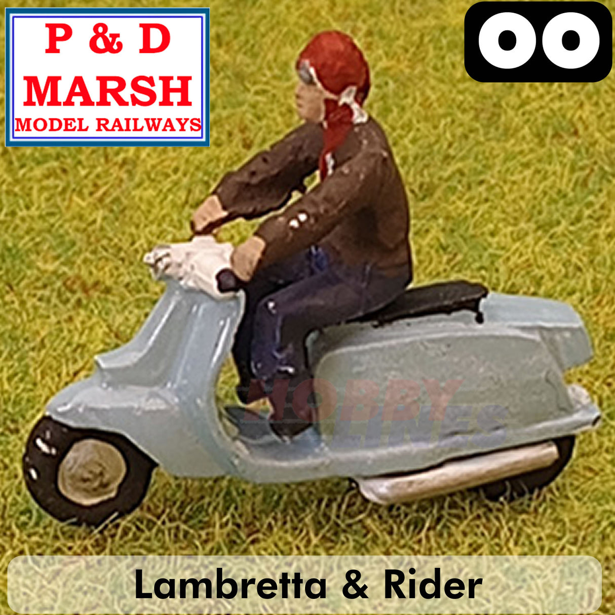 Lambretta & Rider - Painted Figure - 1:76 | P&D Marsh | PDZ106